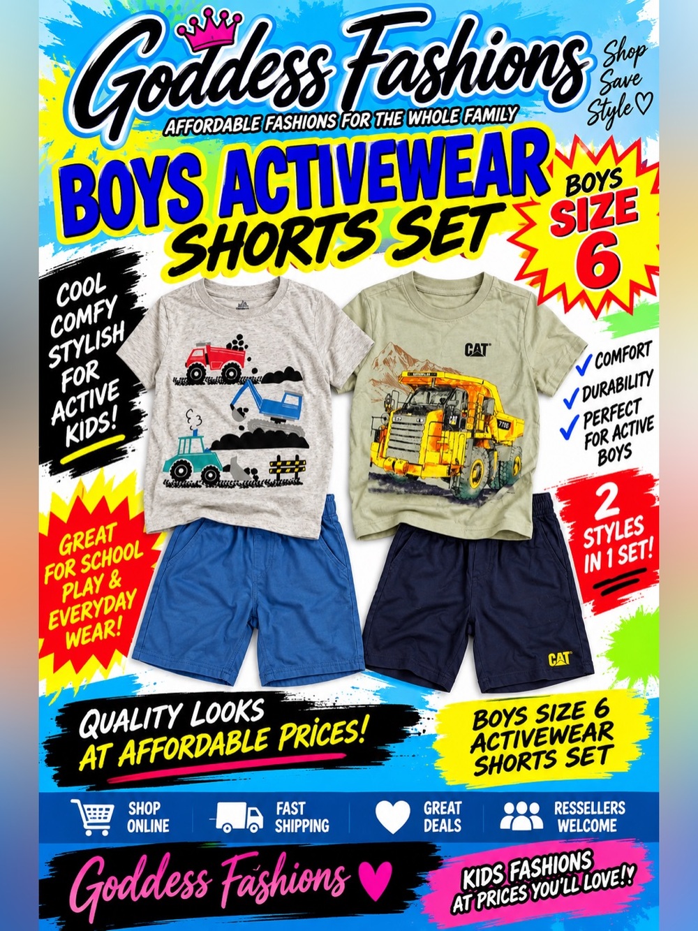 New Boys Activewear Sets Size 6
